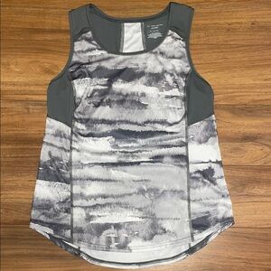 Tek Gear Black and Gray Graphic Tank Top